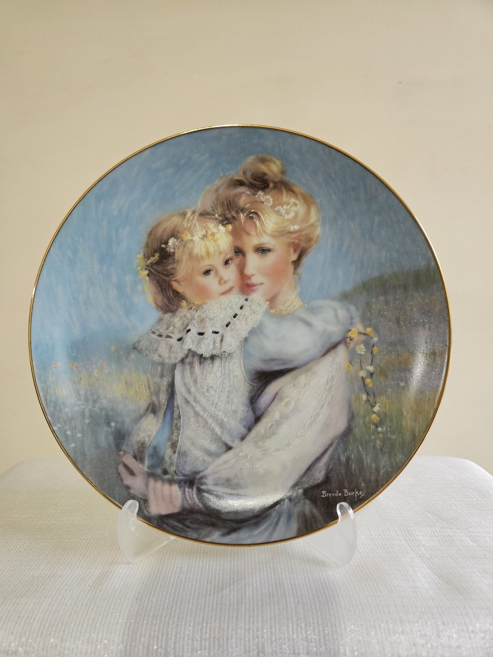 1989 Precious Embrace Porcelain‎ Plate - First In Collection